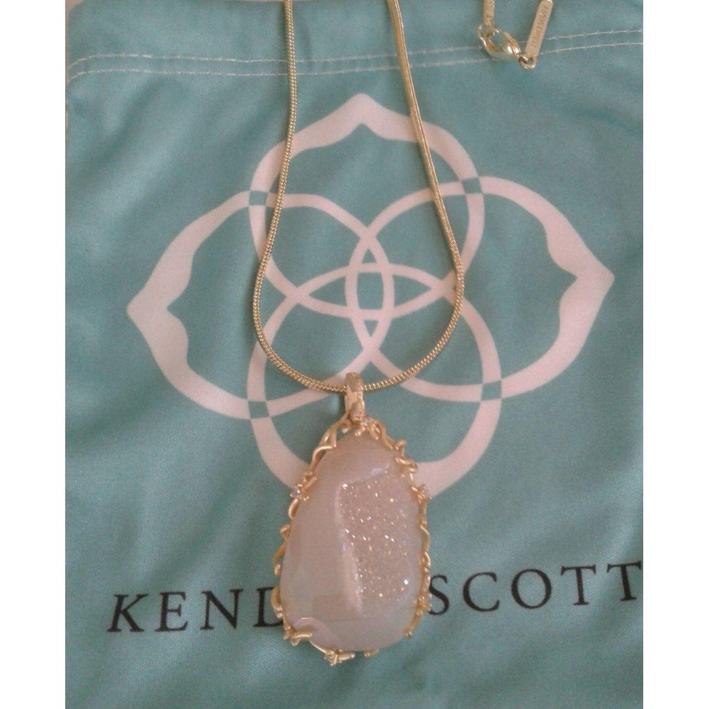 Kendra Scott Iridescent Drusy Nest Luxe Necklace